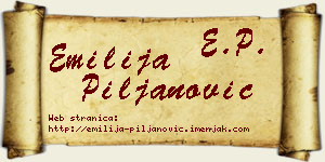 Emilija Piljanović vizit kartica